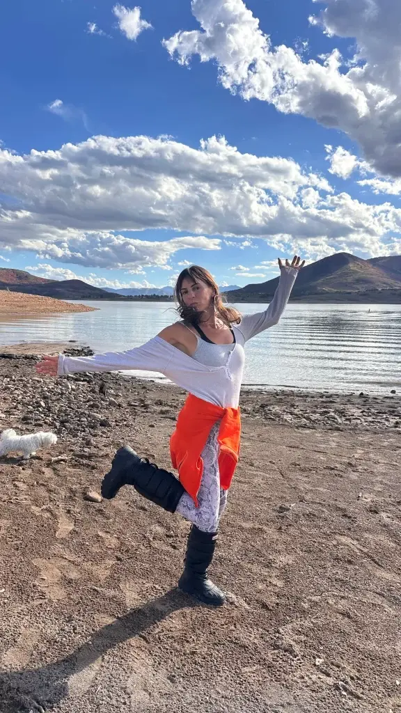 Hike day by Jordanelle Reservoir in Park City